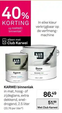 Karwei Karwei binnenlak aanbieding