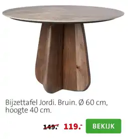 Intratuin Bijzettafel Jordi. Bruin aanbieding