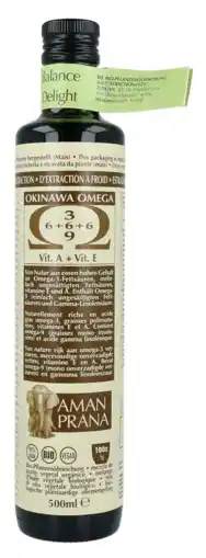 De Online Drogist Aman Prana Okinawa Omega Plantaardige Olie 500ML aanbieding
