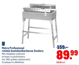 Makro Metro Professional rotatie houtskoolbarbecue Zondaro aanbieding