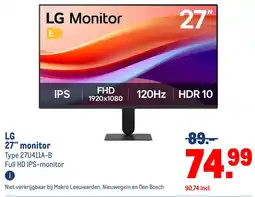 Makro LG 27" monitor aanbieding