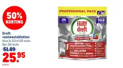 Makro Dreft vaatwastabletten aanbieding