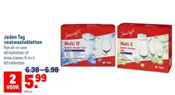 Makro Jeden Tag vaatwastabletten aanbieding