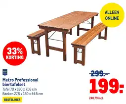 Makro Metro Professional biertafelset aanbieding
