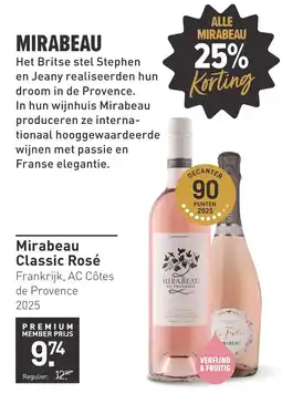 Gall & Gall Mirabeau Classic Rosé aanbieding