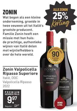 Gall & Gall Zonin Valpolicella Ripasso Superiore aanbieding