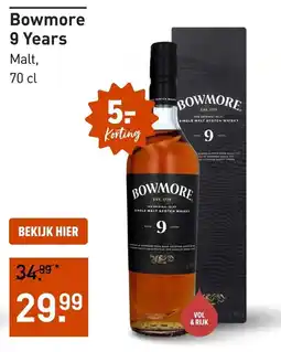 Gall & Gall Bowmore 9 Years aanbieding