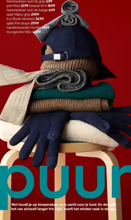 HEMA herensokken wol rib grijs aanbieding