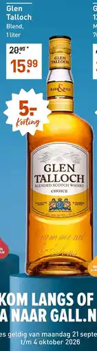 Gall & Gall Glen Talloch Blended Scotch Whisky Choice aanbieding