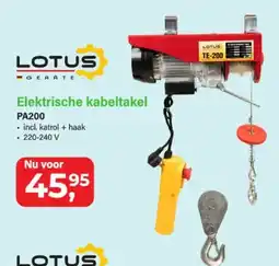 Van Cranenbroek Lotus elektrische kabeltakel PA200 aanbieding