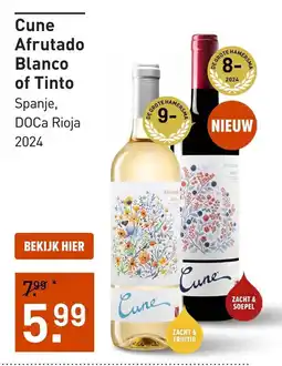 Gall & Gall Cune Afrutado Blanco of Tinto aanbieding