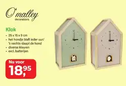 Van Cranenbroek O'malley decorations klok aanbieding