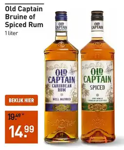 Gall & Gall Old Captain Bruine of Spiced Rum aanbieding