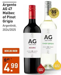 Gall & Gall Argento AG 47 Malbec of Pinot Grigio aanbieding