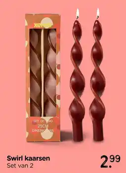 Xenos Swirl kaarsen aanbieding