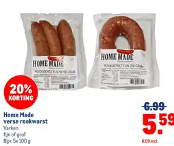 Makro Home Made verse rookworst aanbieding