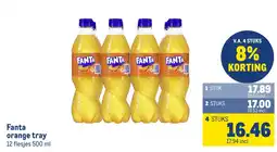 Makro Fanta orange tray aanbieding