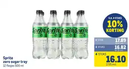 Makro Sprite zero sugar tray aanbieding