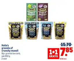 Makro Holie's granola of crunchy muesli aanbieding