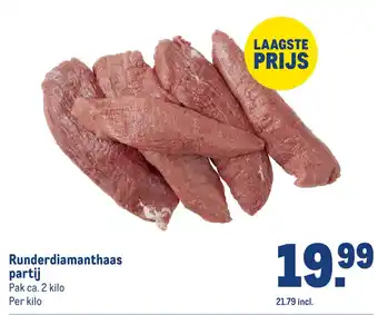 Makro Runderdiamanthaas partij aanbieding