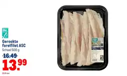 Makro Gerookte forelfilet ASC aanbieding