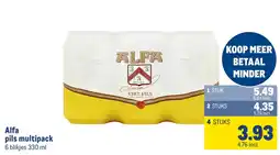 Makro Alfa pils multipack aanbieding