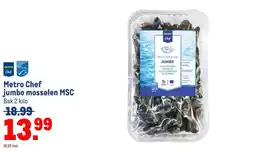 Makro Metro Chef jumbo mosselen MSC aanbieding
