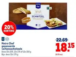 Makro Metro Chef gepaneerde varkens schnitzels aanbieding