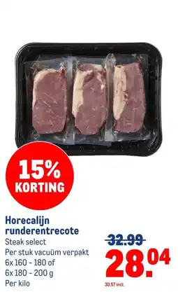 Makro Horecalijn runderentrecote aanbieding