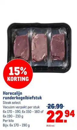 Makro Horecalijn runderkogelbiefstuk aanbieding