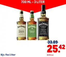 Makro jack daniels tennessee honey, tennessee apple, tennessee sour mash whiskey aanbieding