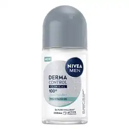 Trekpleister NIVEA Men Derma Control Clinical Ultra Comfort Deodorant Roller aanbieding