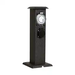 Van Cranenbroek Sokkel tuincontact + timer 2 x 230V BE Diamant aanbieding