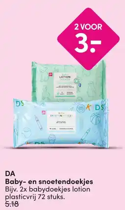 DA DA baby- en snoetendoekjes aanbieding