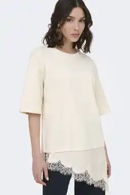 Wehkamp JDY T-shirt - ecru aanbieding
