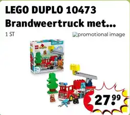 Kruidvat LEGO DUPLO 10473 Brandweertruck met Slang en Brandweerman aanbieding