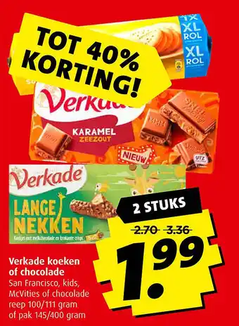 Boni Verkade koeken of chocolade aanbieding