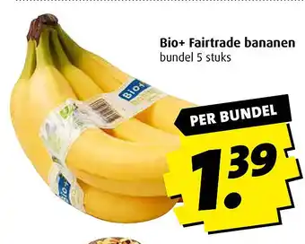 Boni Bio+ fairtrade bananen aanbieding