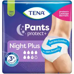 Kruidvat Tena Pants Protect+ Night Plus Incontinentiebroekjes aanbieding