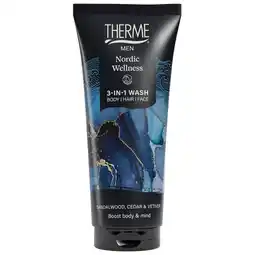 Kruidvat Therme Men Nordic Wellness 3-in-1 Wash aanbieding