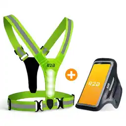 ANWB R2B Hardloopvest oplaadbaar + Sportarmband Geel aanbieding