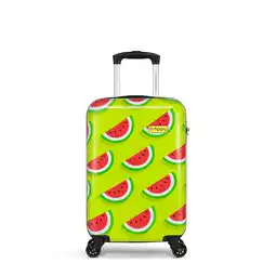 ANWB Bhppy Handbagage Koffer met print 55cm Groen aanbieding