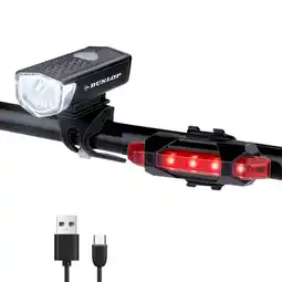 ANWB Dunlop Fietslamp Set Oplaadbaar Fietsverlichting Zwart aanbieding