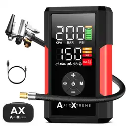ANWB Autoxtreme Air-200 Luchtcompressor & Elektrische fietspomp Zwart aanbieding