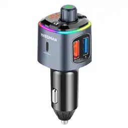 ANWB Wegman Bluetooth FM Transmitter Carkit USB C Zwart aanbieding