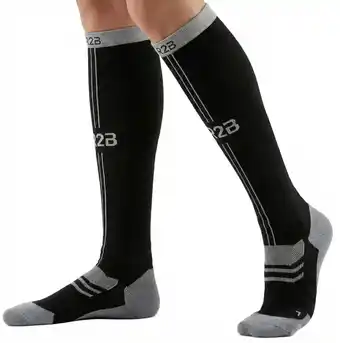 ANWB R2B Sport Compressiesokken Kousen Hardlopen Zwart aanbieding