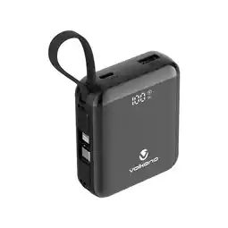 ANWB Volkano Powerbank 10.000 mAh met ingebouwde kabels Zwart aanbieding