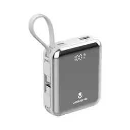 ANWB Volkano Powerbank 10.000 mAh met ingebouwde kabels Zilver aanbieding