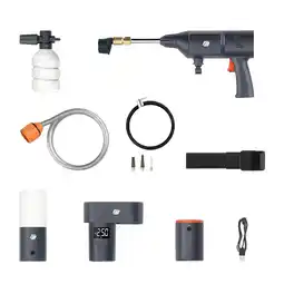 ANWB Caliber Hogedrukreiniger, Pomp, Zaklamp & Accu Grijs aanbieding