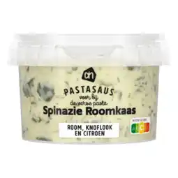 Albert Heijn AH Pastasaus spinazie roomkaas aanbieding